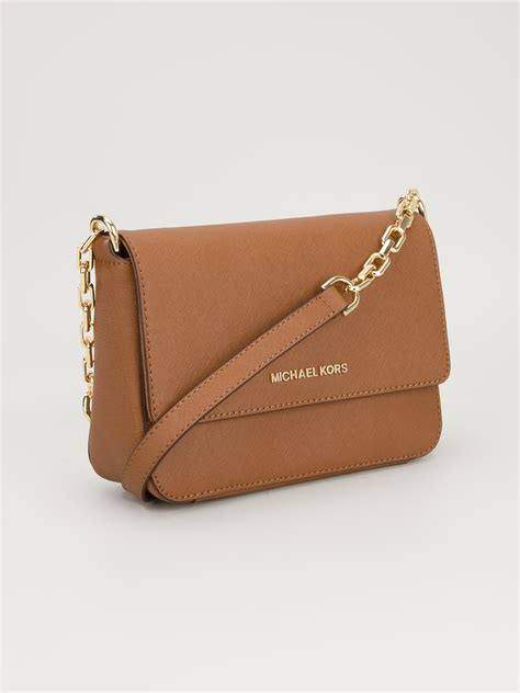 michael kors purse brown and red|Michael Kors small brown purse.